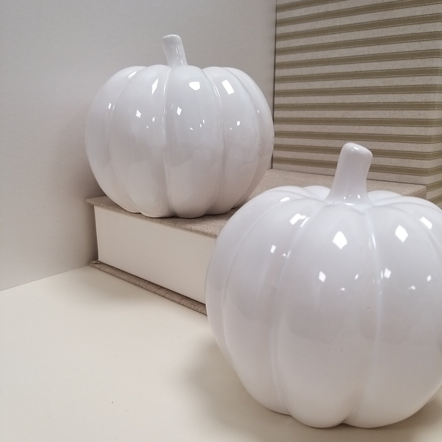 White Ceramic Pumpkins