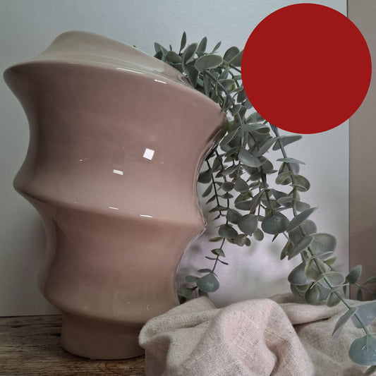 Beige ceramic vase