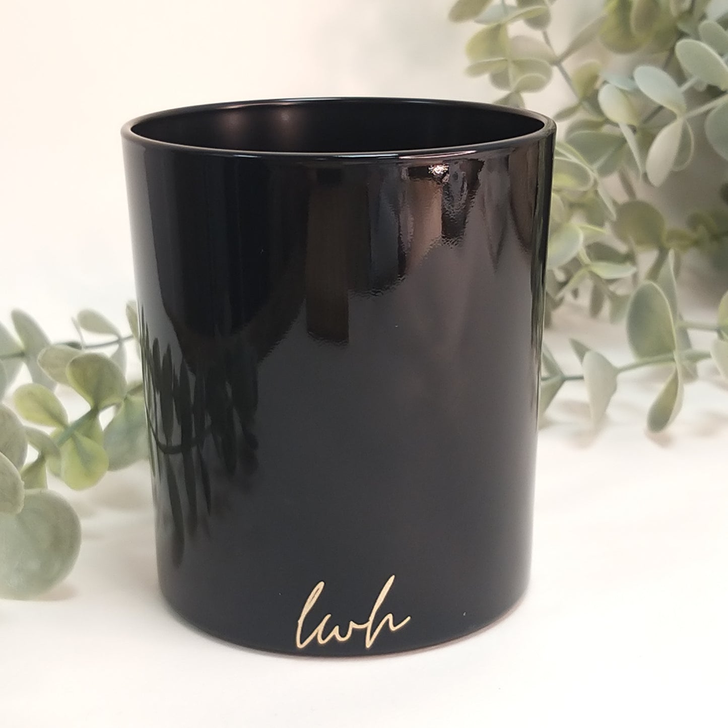 Classic candle jar in gloss black