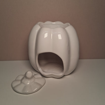 Pumpkin Wax Melt Burner with lid off