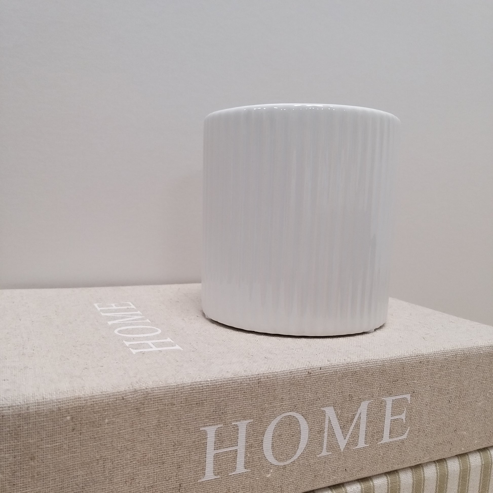 Ribbed Ceramic Plant Pot