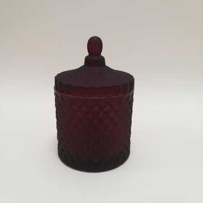 burgundy geo jar