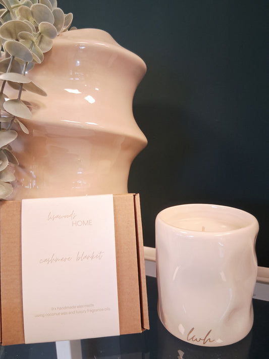 Ceramic Candle - Cashmere Blanket